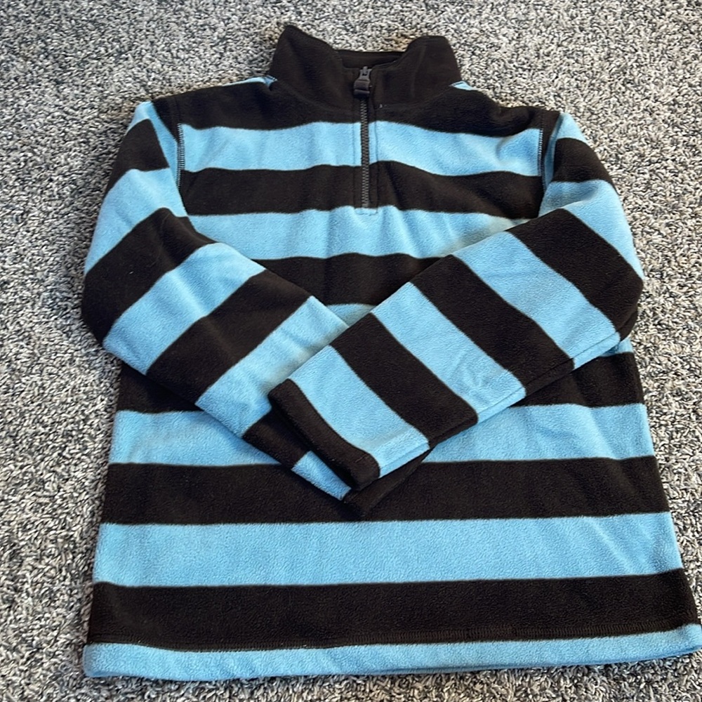 Gymboree warm striped sweatshirt boys size 7/8 medium kids SEE FLAWS